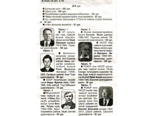 Михайлов А. Юбилейсем // Хыпар. - 2018. - 146-147 №№. - С. 14.