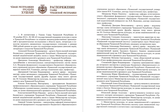 Поздравляем Геннадия Николаева и Виталия Родионова с назначением стипендий выдающимся деятелям науки, литературы и искусства Чувашии